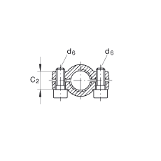 液壓桿端軸承 GIHNRK25-LO, 根據(jù) DIN ISO 12 240-4 標(biāo)準(zhǔn)，帶右旋螺紋夾緊裝置，需維護(hù)