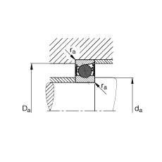 主軸軸承 HCB71912-C-2RSD-T-P4S, 調節，成對或單元安裝，接觸角 α = 15°，陶瓷球，兩側唇密封，非接觸，限制公差